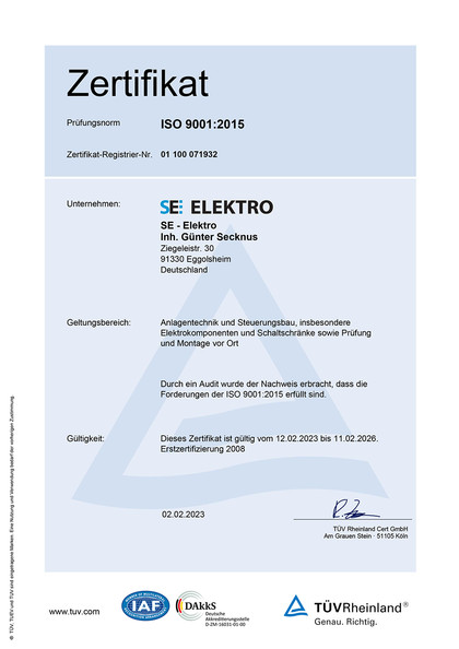 Zertifiziert nach DIN ISO 9001